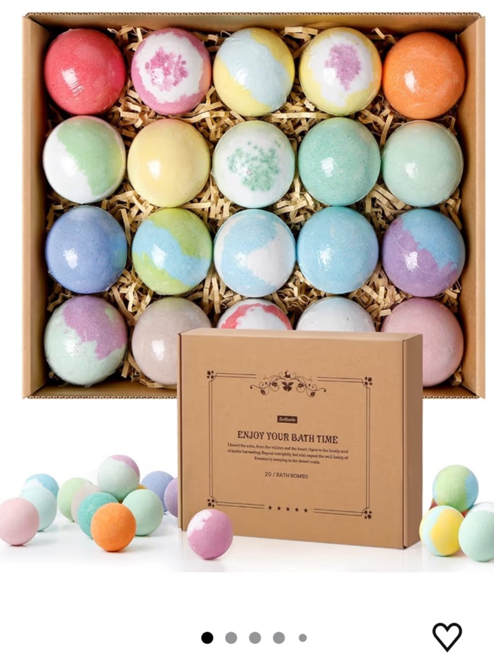 Bath Bombs Set Natural Shea Butter Oil Skin Moisturizing Handmade Bubble Fizzy